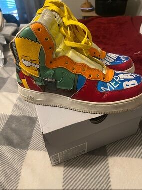 Nike Multicolor High-Top Sneakers with Graphic Toe custom painted offers accep